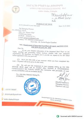 AFRO LINKS IS THE CONSTORIUM PARTNER IN STEEL DIVISION